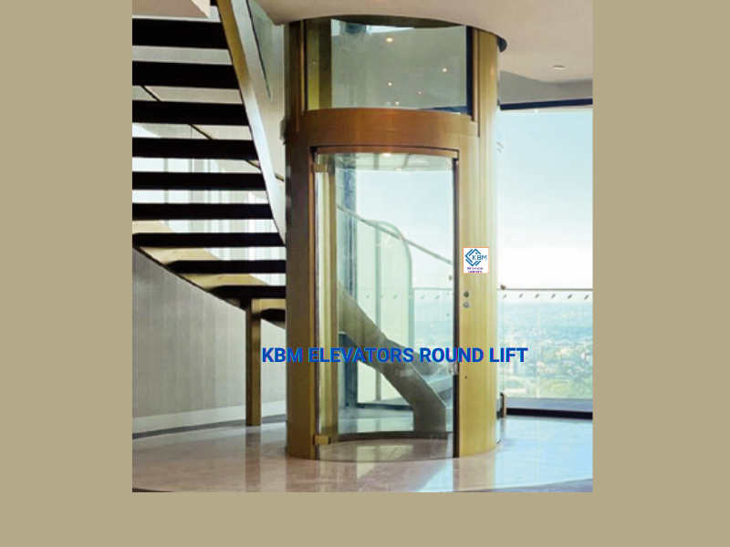KBM LIFT CABIN & SHAFT WITH GLASS ROUNDED